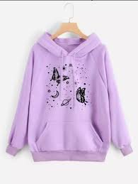 New Hoodie Design Printed Fleece Winter Hoodie Foe Women And Girls Pullover Comfortable